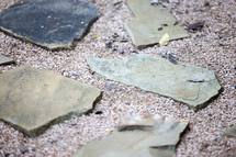 Crushed granite rock texture