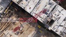 Cranes on the building complex construction