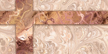 off-center marbled cross on lighter marble background