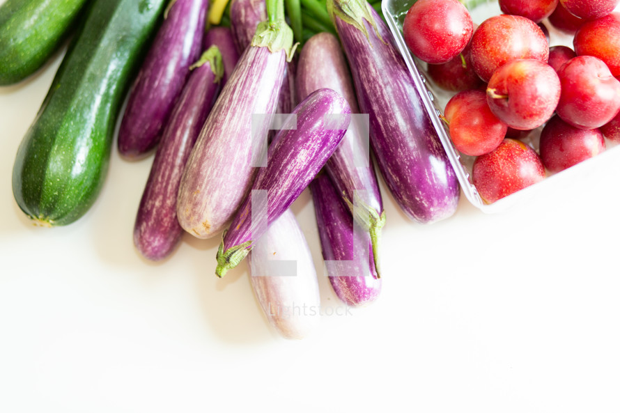 colorful vegetables and fruits 