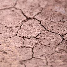 cracks in dry earth 