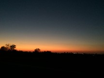 horizon at sunset 