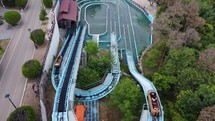 Water coaster in the amusement park