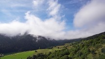 	above, atmosphere, beautiful, beauty in nature, blue, cloud, clouds, cloudscape, dramatic, dusk, environment, fog, foggy, foggy morning, forest, green, high, horizon, idyllic, landscape, light, majestic, meadow, mist, misty, morning, mountain, mountain landscape, mountain peak, mountain range, movement, mysterious, natural, nature, outdoor, panorama, panoramic, peak, pine, rain, scenery, summer, sunlight, timelapse, view, weather, wood