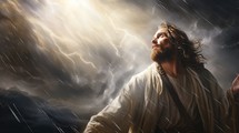Jesus calming the storm