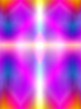 glowing cross with blending ink / dye background effect