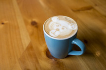 bear design in a cappuccino 