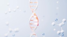 DNA and mutation with biological concept, 3d rendering.