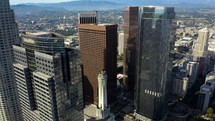 Aerial of downtown Los Angeles. 