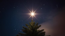 Star of Bethlehem. Christmas star of the Nativity of Bethlehem, Nativity of Jesus Christ. 