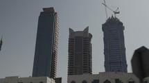 Buildings, skyscrapers, architecture in middle eastern city of Dubai.