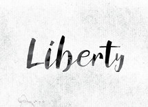 word liberty on white background 