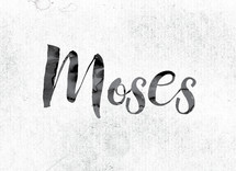 word Moses on white background 