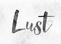 word lust on white background 