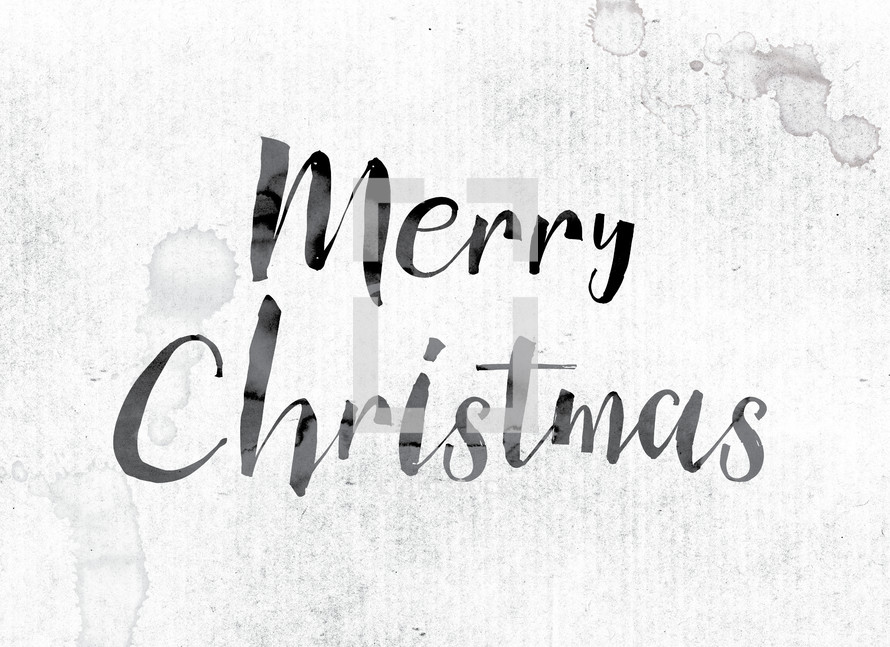 Merry Christmas on white background 