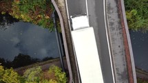cars crossing a bridge 