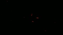 Burning embers in slow motion
