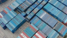 A Lot Of Blue Shipping Containers Supply