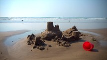 sand castle on a beach 