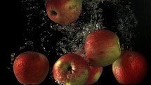 Fresh apples. Filmed is slow motion 1000 fps.