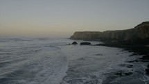 early morning cliffs along a coastline 