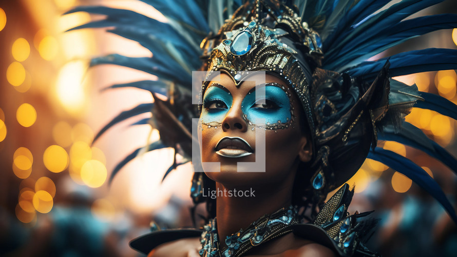 beautiful dancer ready for the carnival of rio