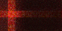 mosaic cross backdrop oranges and dark, could be rotated for a tall vertical version