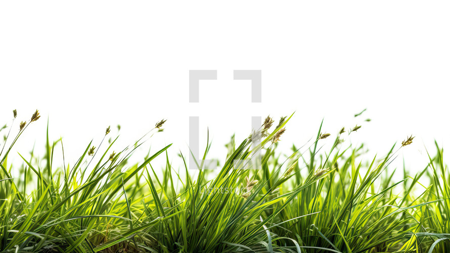 Grass on White Background