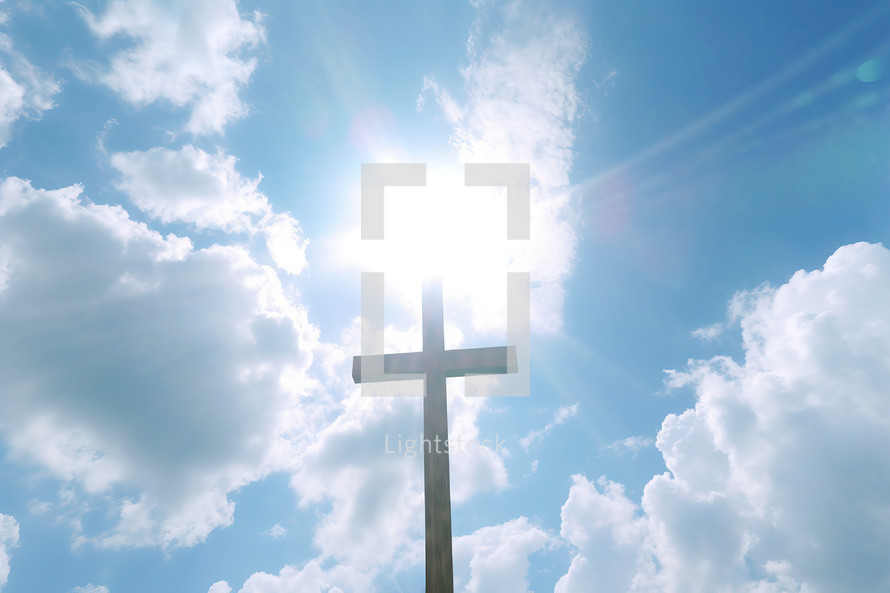 A Cross with Blue Sky