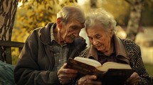 Old Married Couple Reading the Bible