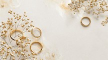 Golden Ring For Wedding Invitation