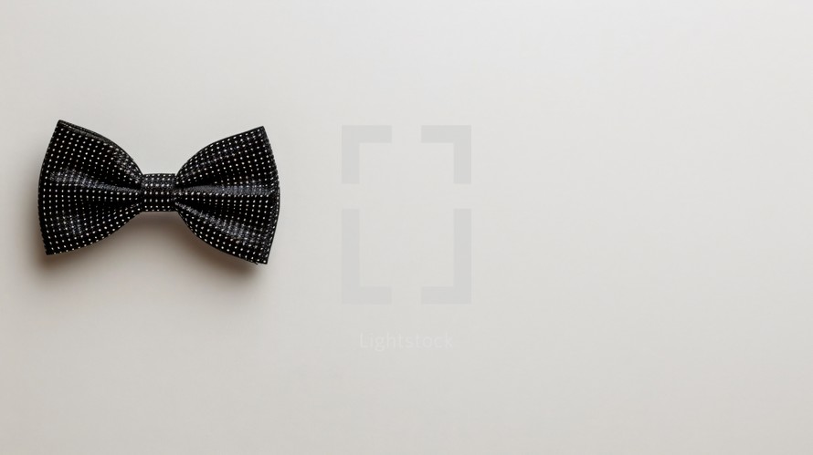 Black Bow Tie With White Copy Space 
