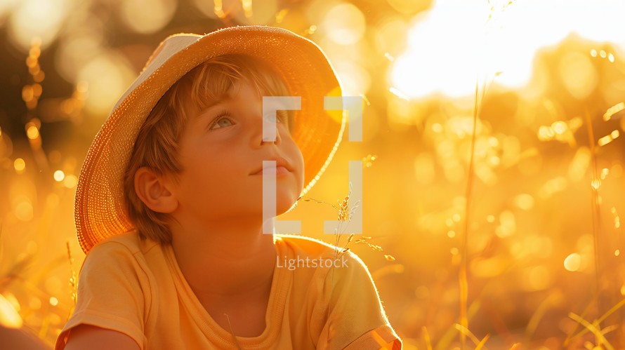 A child at golden hour