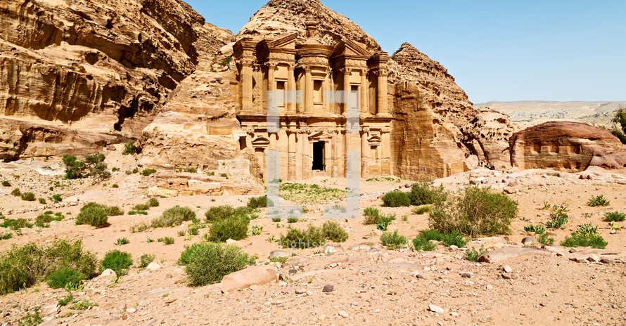 Ancient Monastery in Petra, Jordan 
