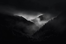 Dark Foggy Hills and Valleys