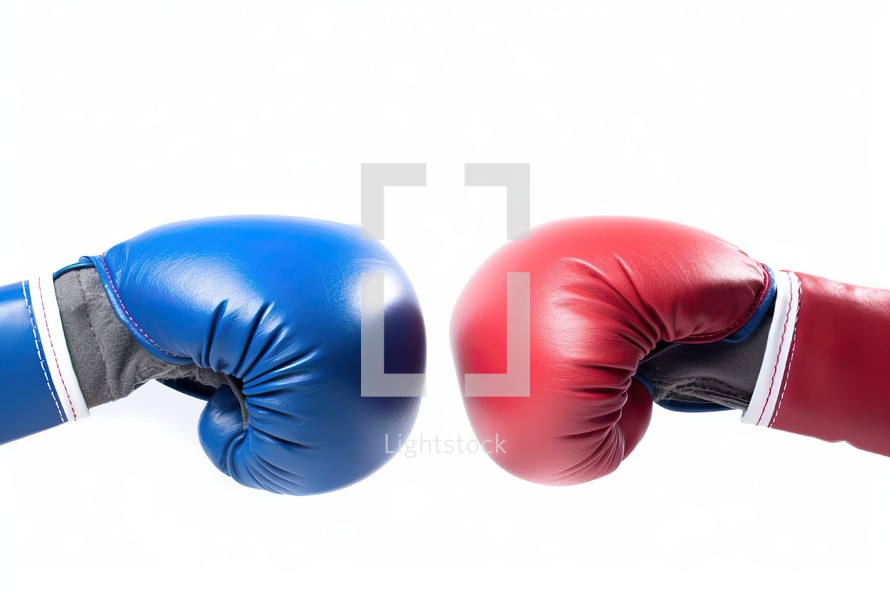 Blue and Red Boxing Gloves