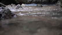 water moving in a river 