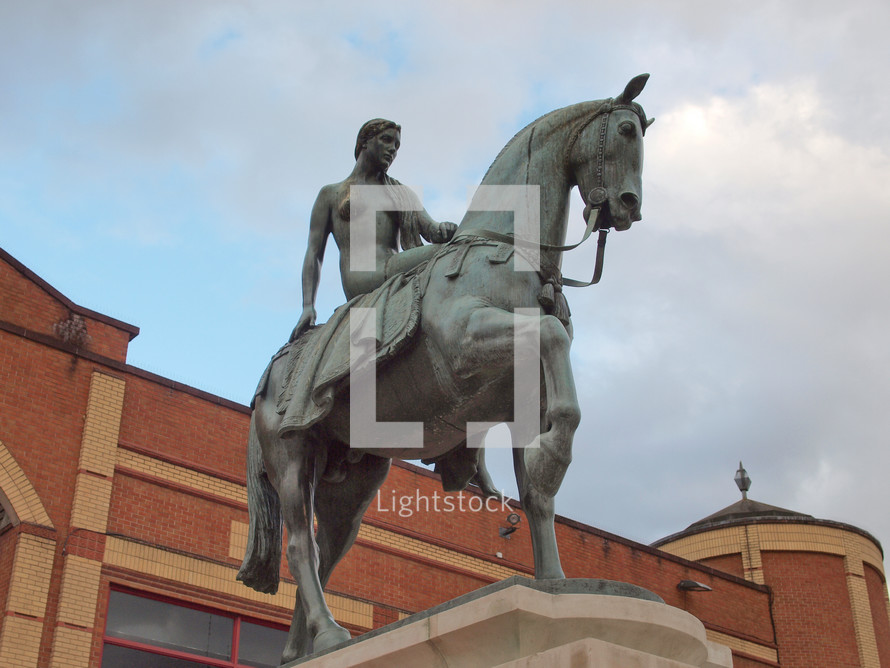 Statue monument of Lady Godiva, Coventry, UK