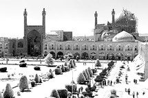 old square and mosque in Iran 