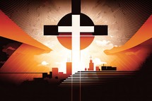 Abstract Cross Banner Background