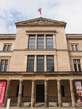 BERLIN, GERMANY - MAY 10, 2014: The Neues Museum in Museumsinsel has been recently restored by British architect David Chipperfield