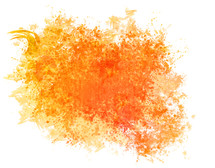 splotch of orange watercolor 