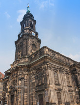 Kreuzkirche meaning Church of the Holy Cross in Dresden Germany is the largest church in Saxony