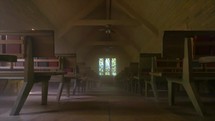interior of an old empty chapel 