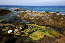 rocks along a shoreline 