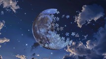 Illustration Of The Moon For World Autism Awarness Day 