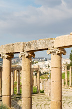 columns at an archeological site 