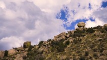 Time-lapse of clouds billowing over the Sandia foothills in Albuquerque
