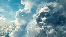 God's face in the clouds