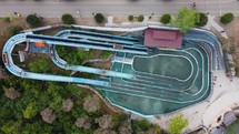 Water coaster in an amusement park